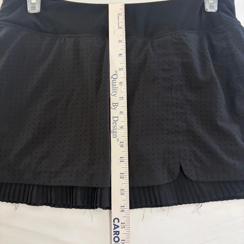 Mondetta Black Perforated Pleated Active Skort Womens Large Tennis Golf‎ Running